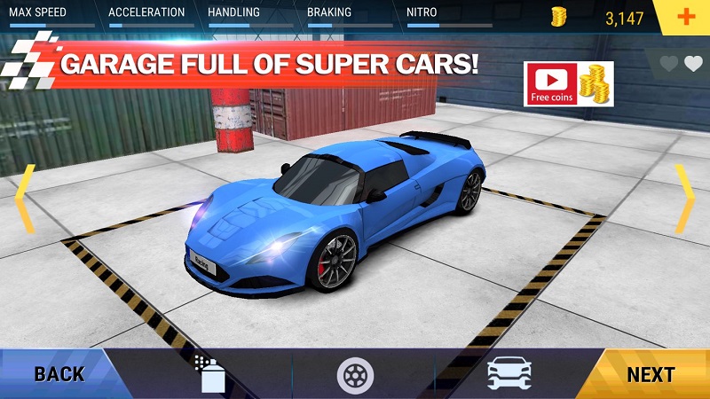 急速疯狂飙车内购修改版 v1.0 安卓无限金币版1