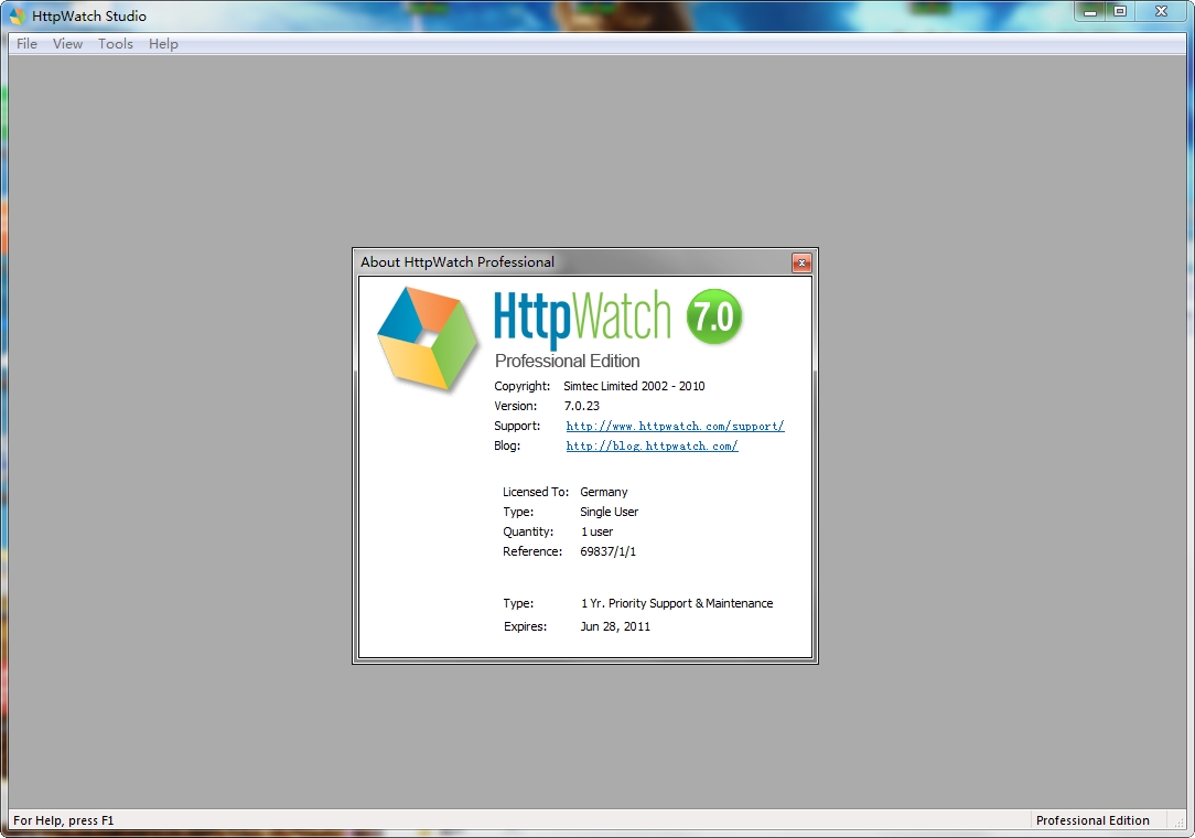 httpwatch pro(网页数据分析工具) v7.0.23 汉化版 0