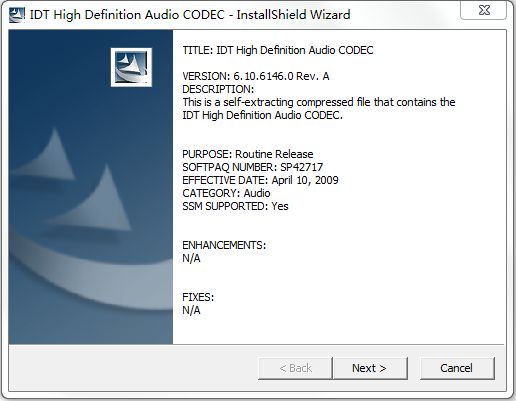 惠普cq35声卡驱动(forxp/vista) 最新版0