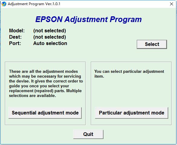 epson爱普生me300清零软件 绿色版1