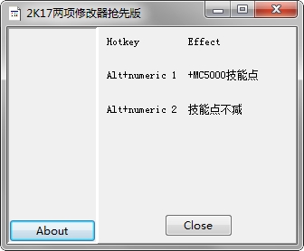 nba2k17无限技能点修改器 v1.0 绿色版0