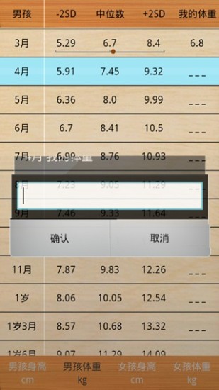孩子身高体重 v1.0 安卓版 1