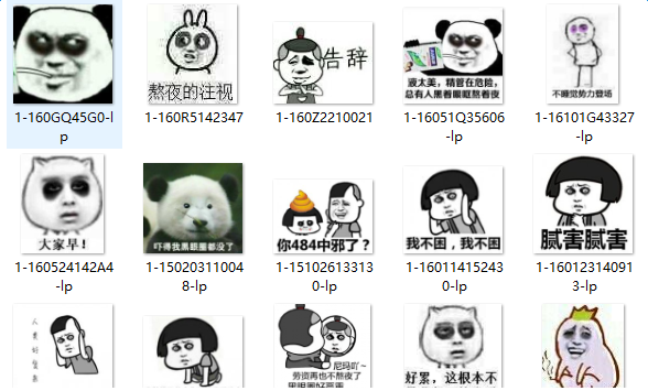 熊猫黑眼圈搞笑表情包 0