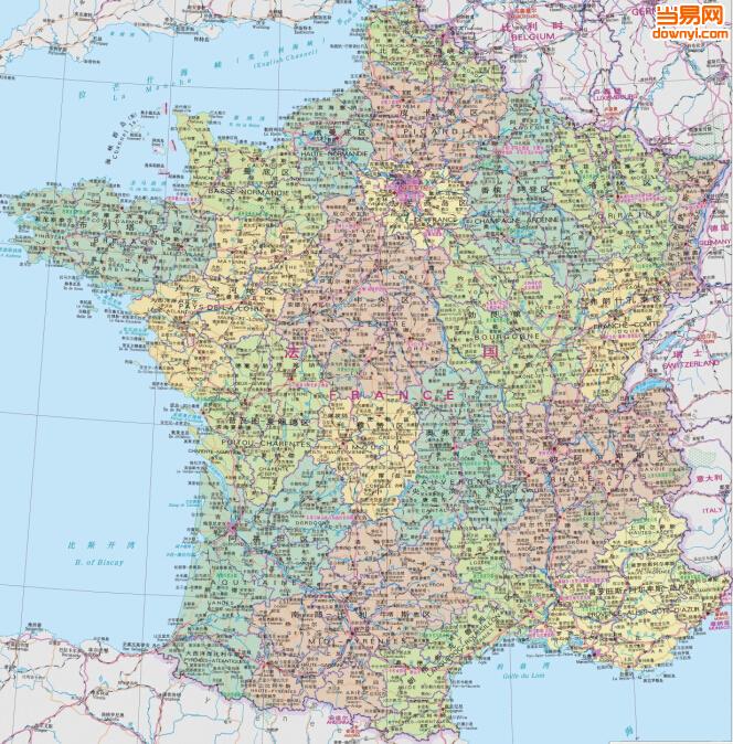 法国地图高清中文版 0