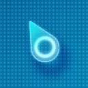 3D半透明效果浅蓝色雨滴鼠标指针主题包