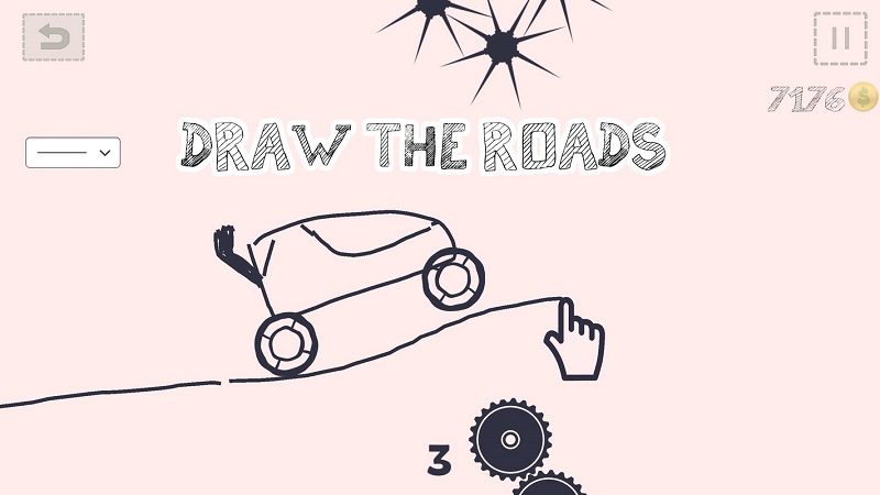 画汽车无限金币修改版(Draw Car Climb Your Hills) v1.08 安卓版0