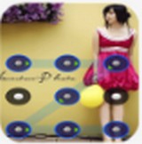 90后美女主题九宫格锁屏