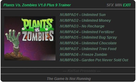 植物大战僵尸9项属性修改器 v1.0 英文版0