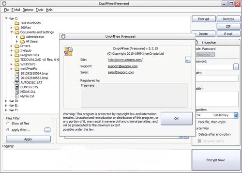crypt4free文件加密 最新版0