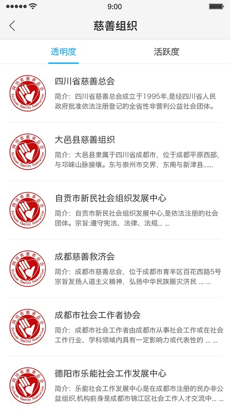 四川慈善应用