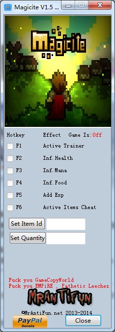 魔力遗迹六项修改器 v1.5 MrAntiFun版0