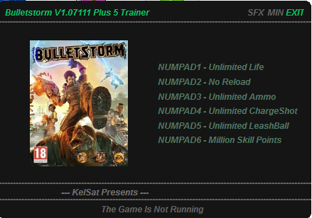 子弹风暴六项修改器 绿色版0