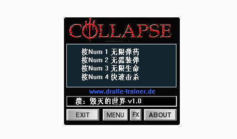 崩溃毁灭的世界四项修改器 v1.0 绿色版0