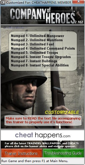 英雄连之抵抗前线修改器