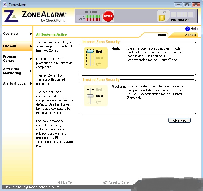 zonealarm free(防火墙工具) v15.1.504.17269 官方版0