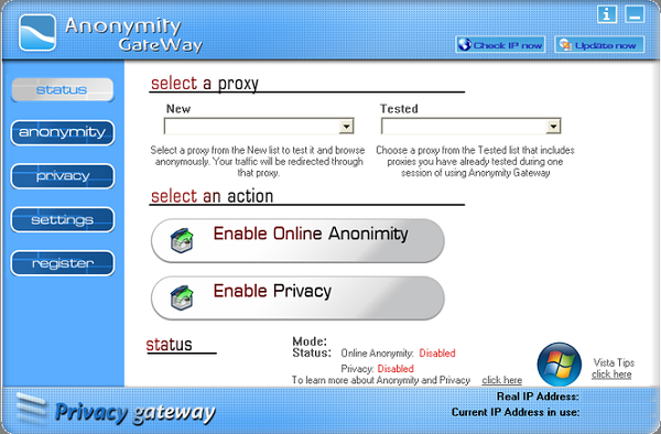 anonymity gateway(清除浏览过的网页信息) v2.9 免费版1