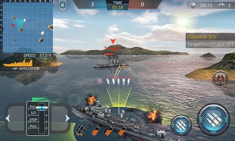 战舰突袭3d中文汉化版 v1.0.5 安卓版0