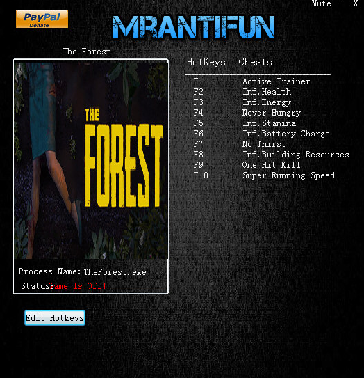 森林游戏九项修改器 v1.0 免费版0