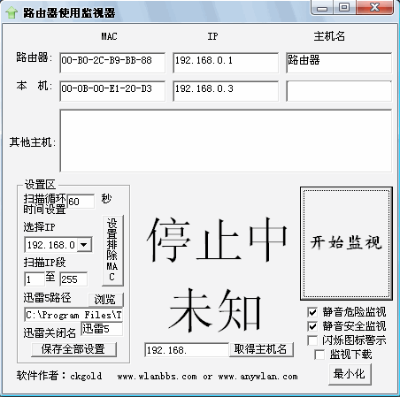 路由器使用监视器(路由器监控软件) v1.0 绿色版0