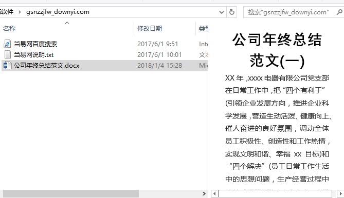 公司年度工作总结范文 word免费版0