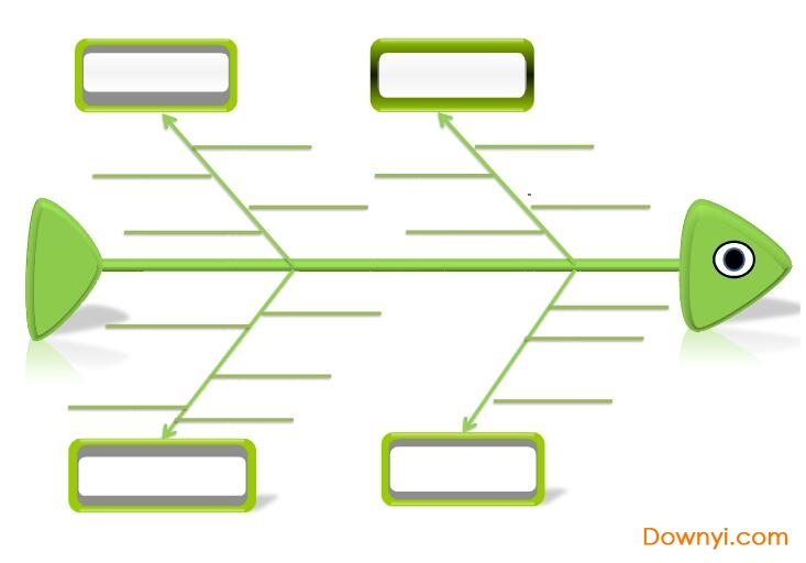 鱼骨图ppt模板