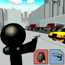 三维城市火柴人射击最新版(stickman city shooting 3d)