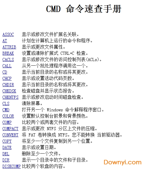 cmd常用命令大全 免费版0