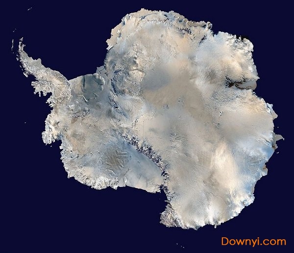 南极洲卫星地图 南极洲地图轮廓图