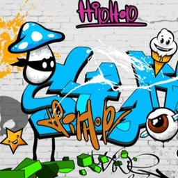 酒吧墙面涂鸦图片