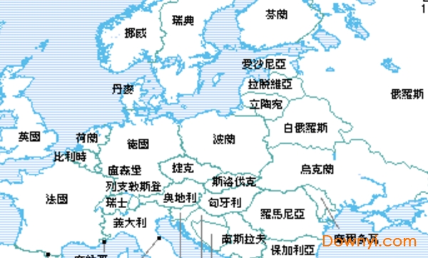 欧洲行政地图中文版