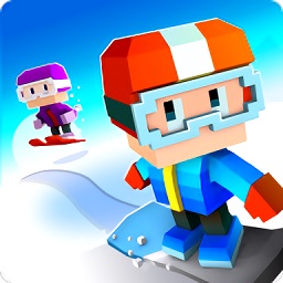 方块单板滑雪中文汉化版(blocky snowboarding)
