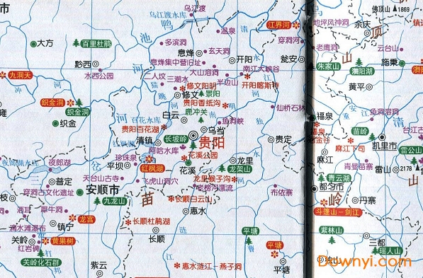贵州省旅游地图高清版大图