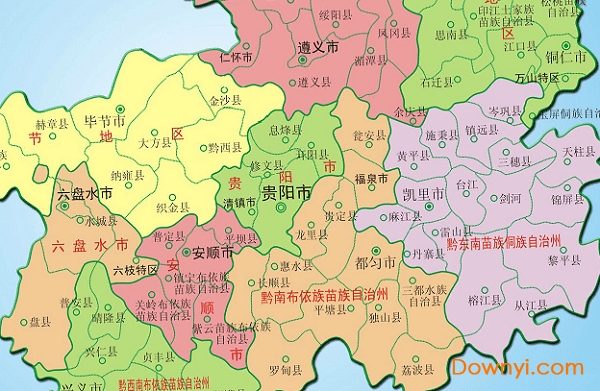 贵州行政地图全图高清版