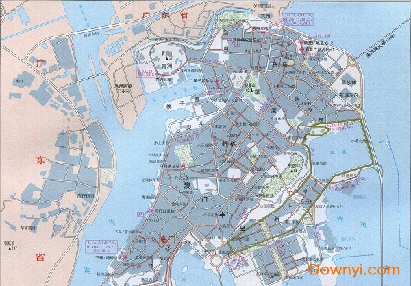 澳门交通地图全图