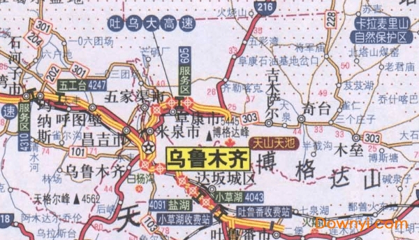 新疆最新公路交通地图