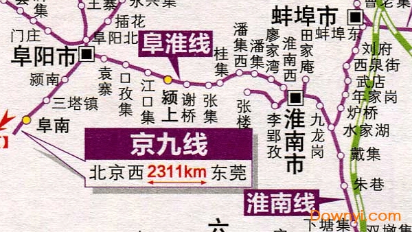 安徽省铁路交通地图 高清版 0