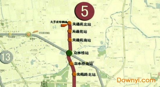 北京地铁5号线路图最新版