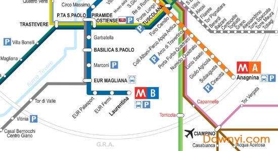 罗马地铁线路图高清版