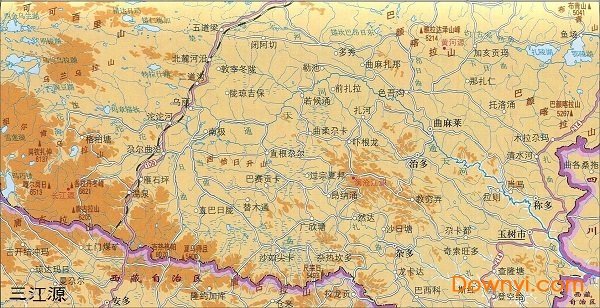 三江源地图地形版