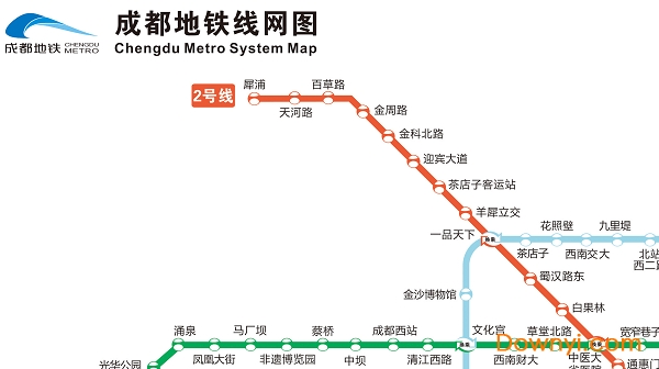 成都地铁线路图高清版 0