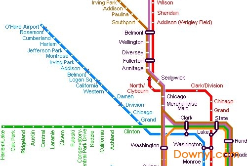芝加哥地铁线路图 0