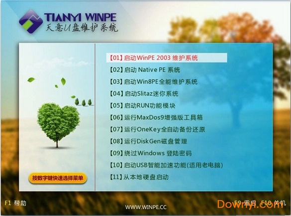 天意u盘维护系统三分区安装版 绿色版0