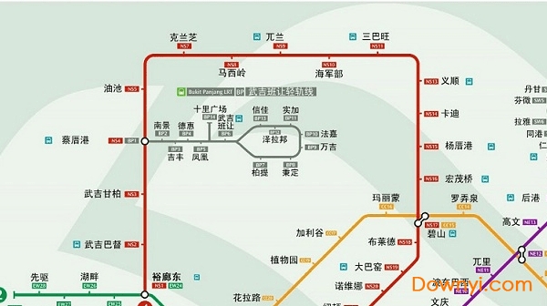 新加坡地铁线路图高清版 新加坡地铁图中文版