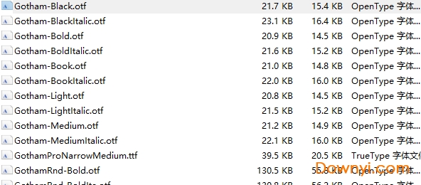 Gotham系列字体 25款0