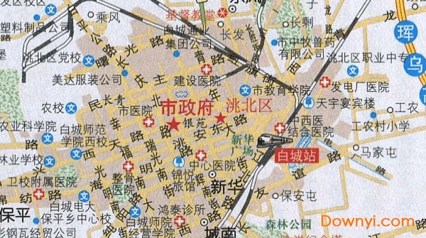 吉林省白城地图全图 白城地图高清版