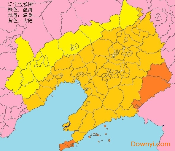 辽宁气候分布图