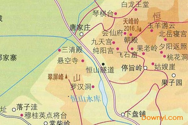 北岳恒山旅游地图全图 0