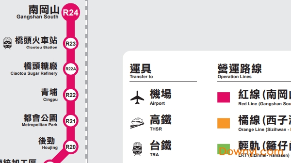 高雄地铁线路图 高清版0