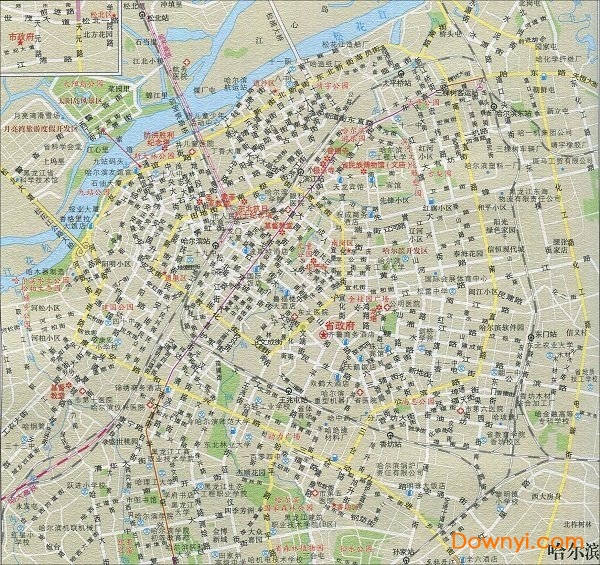 哈尔滨交通地图