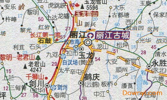 云南旅游交通图高清版 0